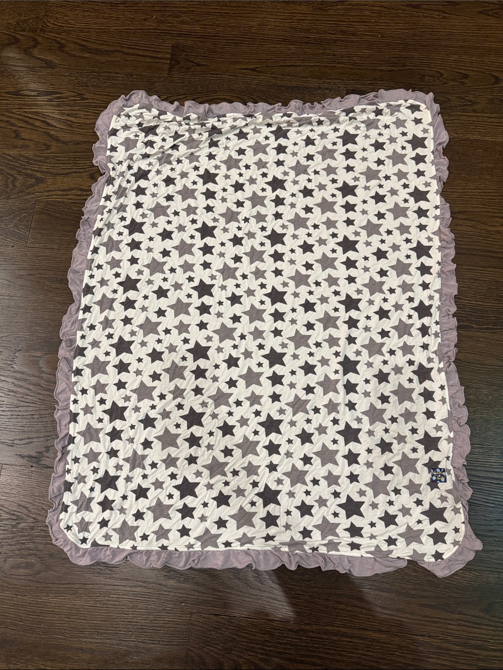 Kickee Pants Mauve Star Ruffle Baby Blanket